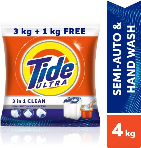 Tide Ultra Detergent Powder - 3KG + 1 Kg Free